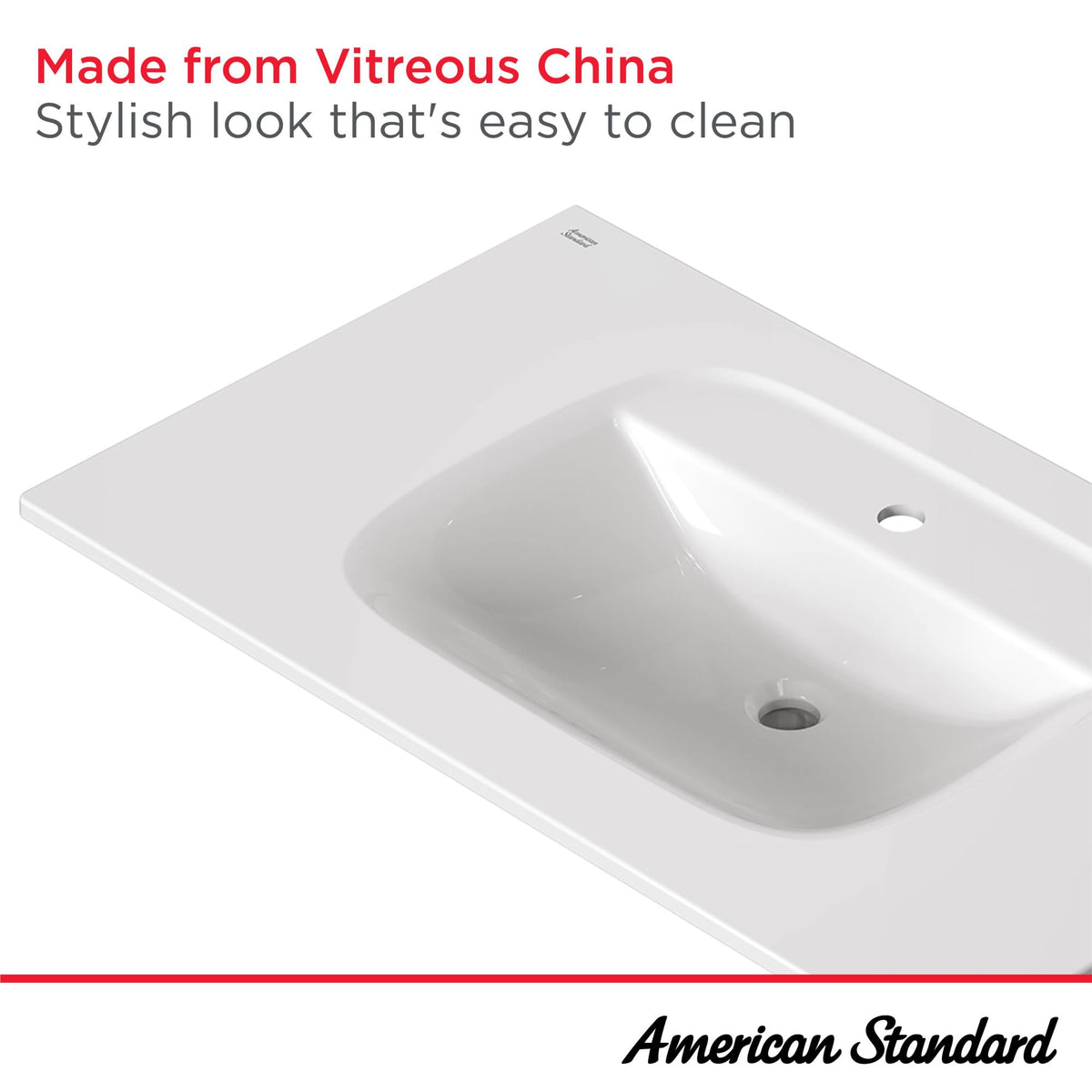 American Standard 1806001.020 Aspirations 37 x 22-inch Vanity Top Bathroom Sink, White