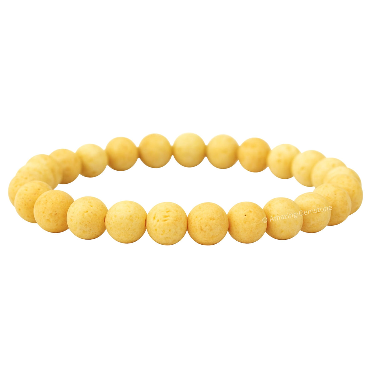 Amazing Gemstone Crystal Bracelet for Women Men's Gifts - Protection Healing Crystal Bracelet - 8mm Gemstone Beaded Stretchable Bracelet Pulseras Para Hombres Mujer Stocking Stuffers Mothers Day Gift (Cream Lava)