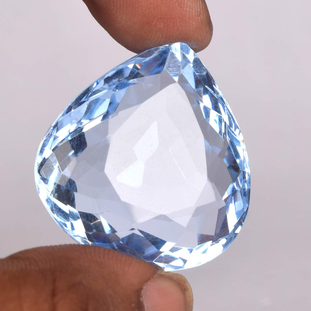 GEMHUB Blue Topaz 77.85 Ct Loose Gemstone Beads