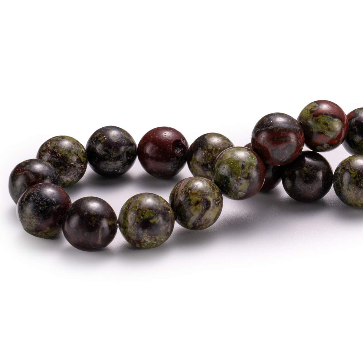 BEADIA Natural Dragon Blood Stone Round Loose Semi Gemstone Beads for Jewelry Making 6MM 61PCS