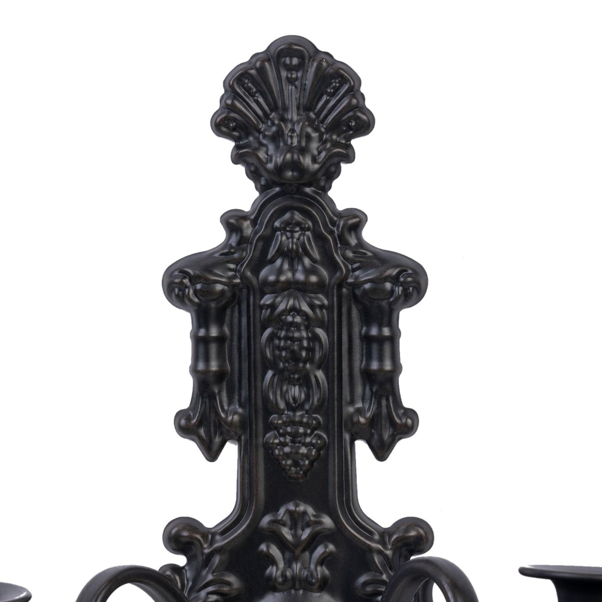 CC wonderland zone Candle Sconce(Set of 2)-Metal Gothic Wall Decorations-Rustic Home Decor-Black Gold Wall Candle Sconces,Dark Academia Decor