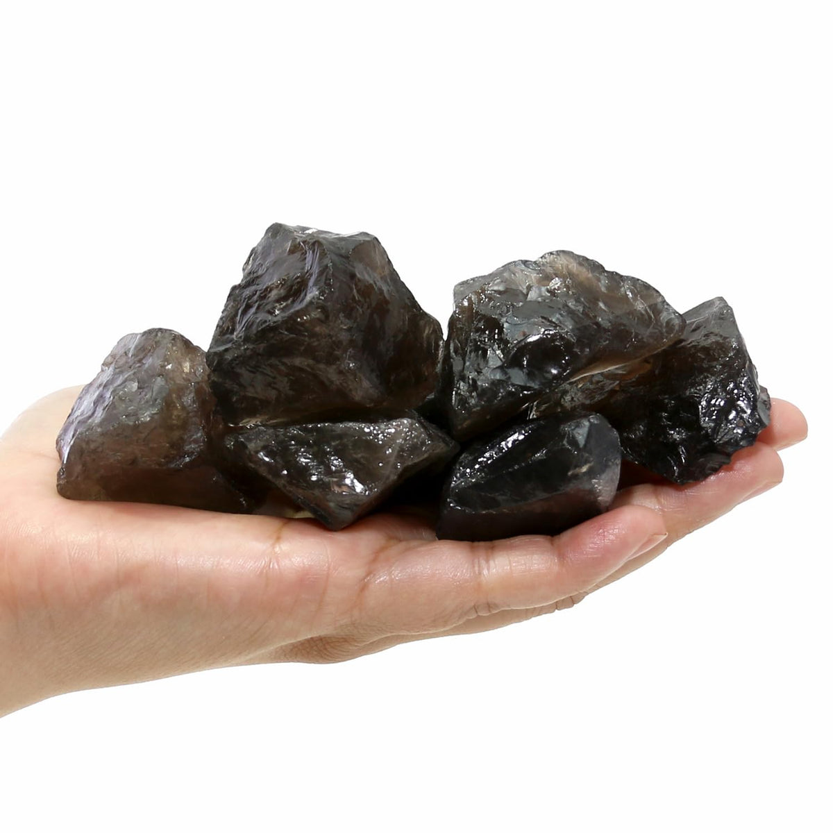 Smoky Quartz Crystals, Bulk Crystals, Crystals and Healing Stones, Rocks for Tumbling, Amathesis Crystal, Raw Crystals Bulk, Calcite Crystal for Decoration, Wicca, Reiki, Chakra and Energy(1LB)