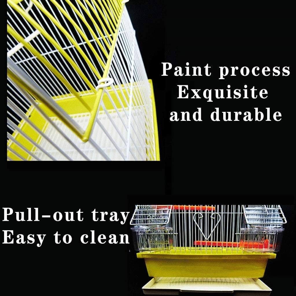 Professional Birdcage Pet Supplies Bird Carrier Gardening Decor Parrot Cages for Large Birds,Household Large Parrot Cage,House-Shaped Decorative Bird Cage,Parakeet Love Bird Pearl Bird(Yellow)