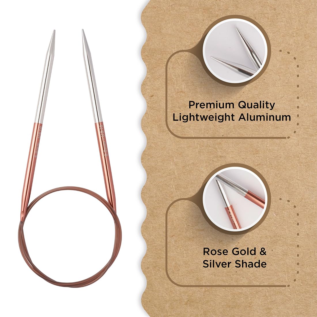 Knitter’s Pride Rosemist Fixed Circular Needles 24"" (60cm) – US Size 10 (6mm)