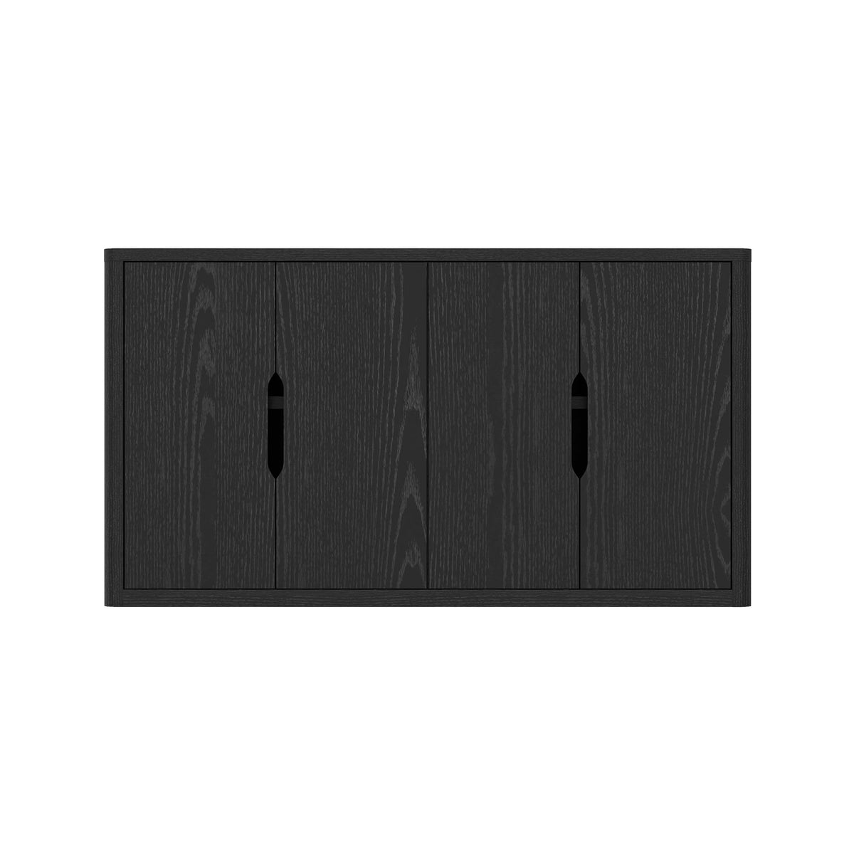 Manhattan Comfort Rivington Modern Sideboard Buffet Cabinet with Storage – 60" Media Console Table with Doors and 4 Adjustable Shelves for Dining Room, Living Room, or Entryway, Black