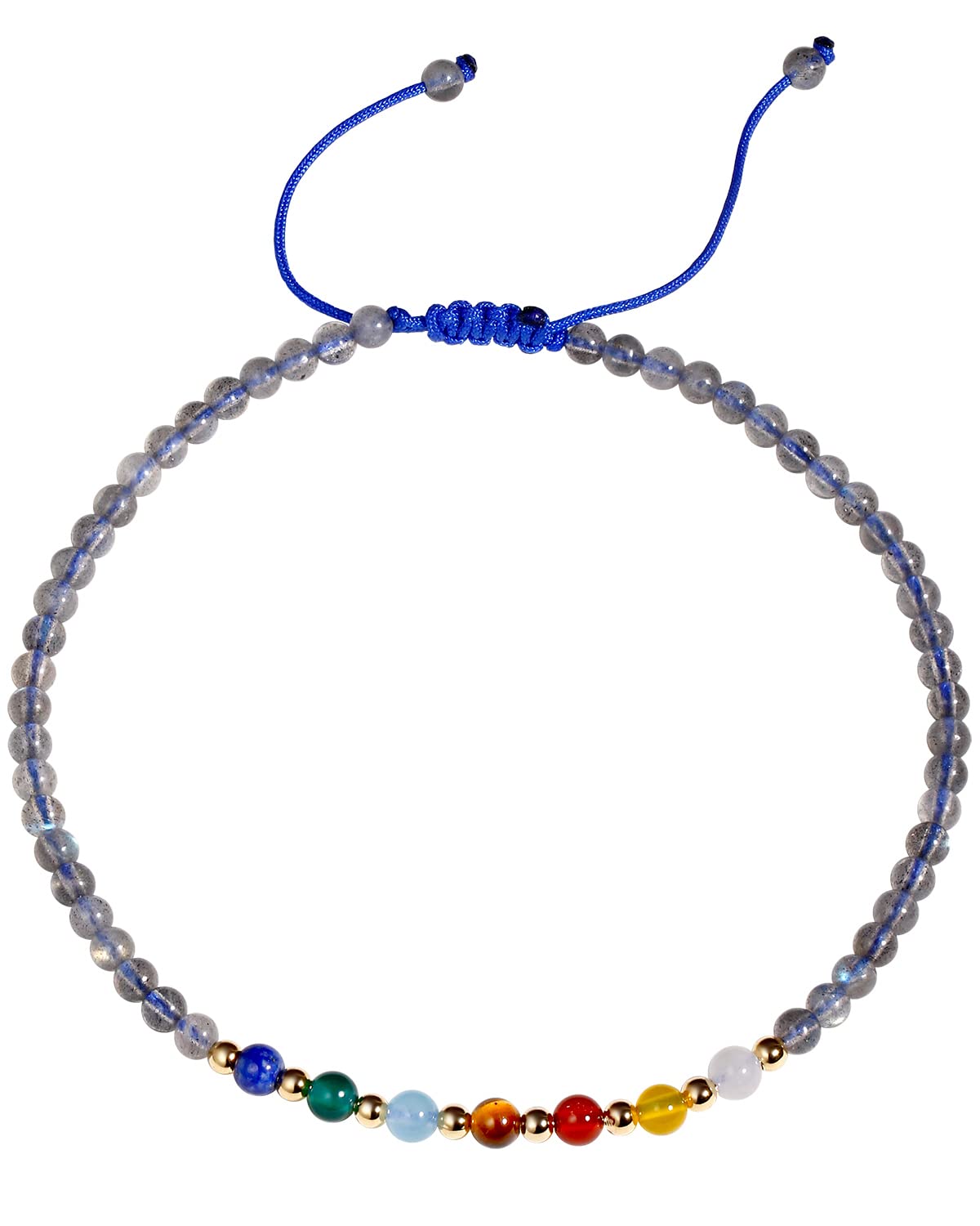Jewever 7 Chakra Ankle Bracelets for Women Beach Foot Healing Crystals Lava Rock Essential Oils Diffuser Worry Stone Energy Balancing Meditation Yoga Gifts (Moonstone)