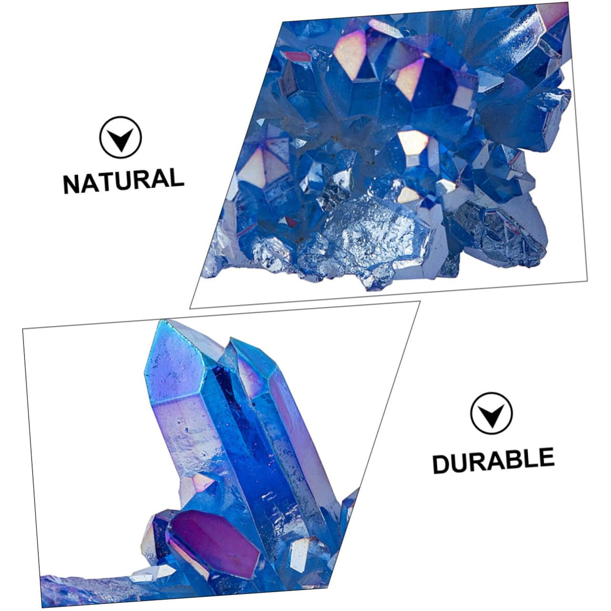 IMIKEYA 2pcs Sapphire Cluster Blue Crystal Stones Geode Specimen Drusy Geode Aquarium Crystal Stone Crystal Sculpture Spiritual Blue Healing Tumbled Gem Clusters Amethyst Cluster Mineral