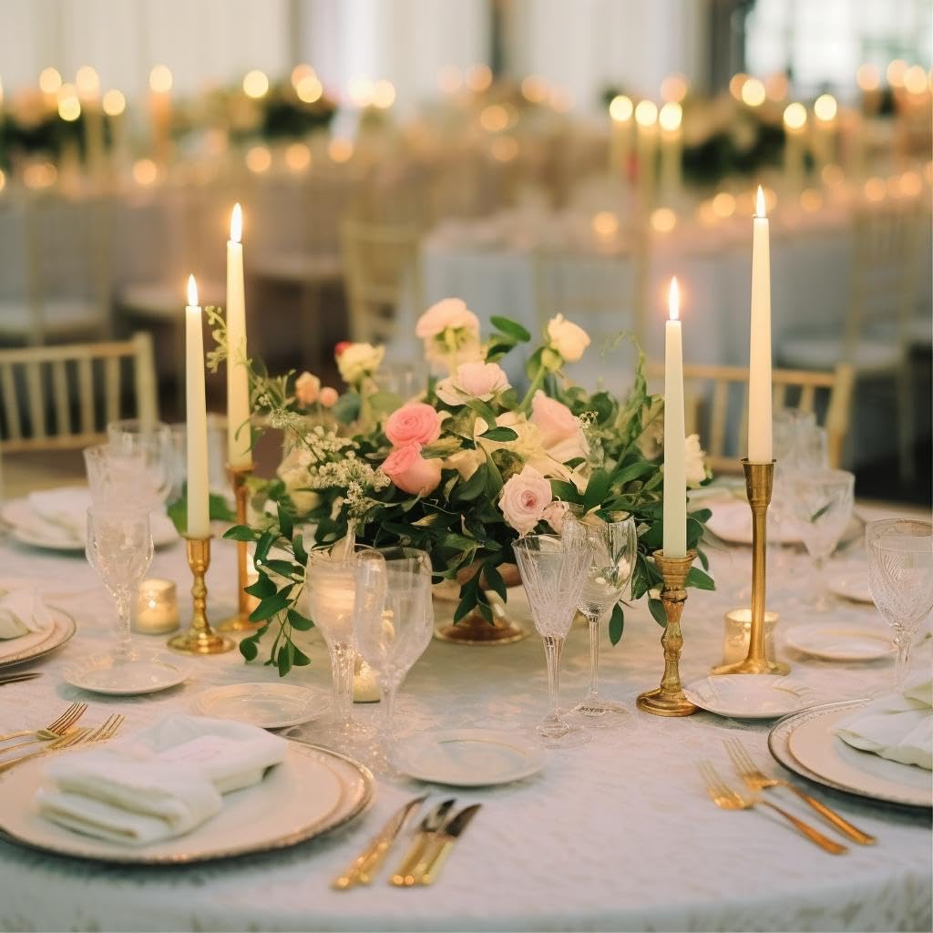 Jaoruizer 48Pcs Flameless Taper Candles Bulk,11in Battery Operated LED Taper Candles Flickering Electric Fake Candlesticks for Wedding Christmas Party, (Batteries Not Included)