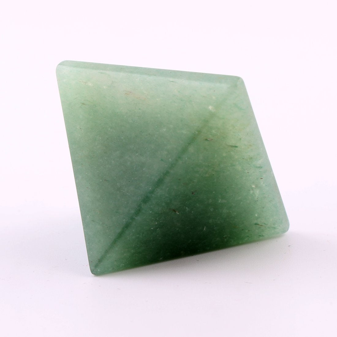 YWG Stone Green aventurine 1.5inch Natural Pyramid Carved Chakra Healing Crystal Reiki Stone Top Quality Gemstone Radiation Deflection Home Decor Gift Decoration Crafts (Green aventurine)