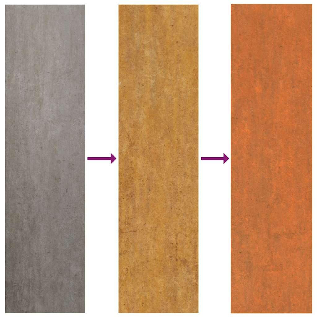 Foknhdi Corten Steel Large Outdoor Raised Garden Bed 126 x 31.5 x 30.3 in Rustic Planter Box for Vegetables Herbs Flowers on Patio Lawn