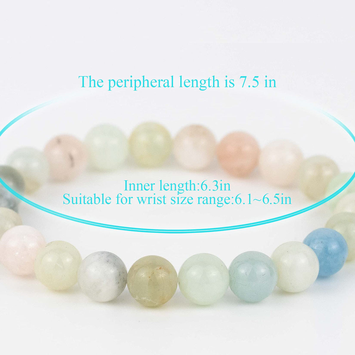 DAZCOLO 8mm Natural Gemstone Stretch Bracelet, Handmade Unisex Crystal Bracelets for Meditation, Yoga, Spiritual Healing & Positive Energy (Multi-Berly)
