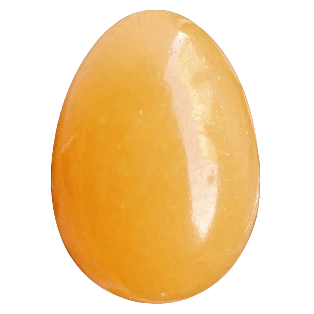 favoramulet Polished Stone Egg for Easter Day, Palm/Pocket/Worry Enegry Healing Crystal Display Sphere Figurine Fengshui, Ice Yellow Jade 1.8" x 1.3"