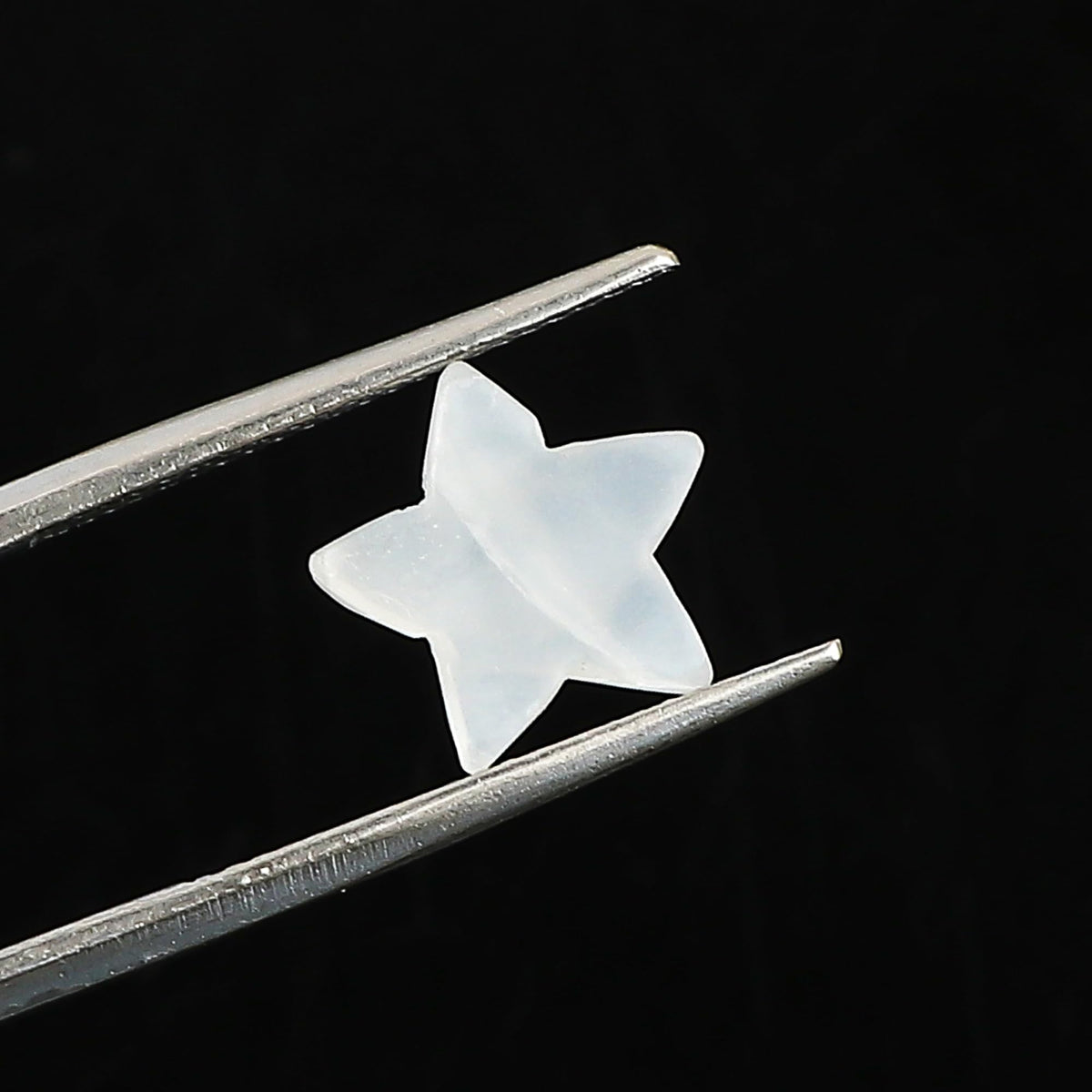 CRYSTALINES 5pcs, Wholesale Natural White Moonstone Gemstones, Bulk Star Shape Stones, Assorted Loose Supply, DIY Craft-Jewelry Making, Chakra Healing Crystals, Gem Collection, 8-12mm