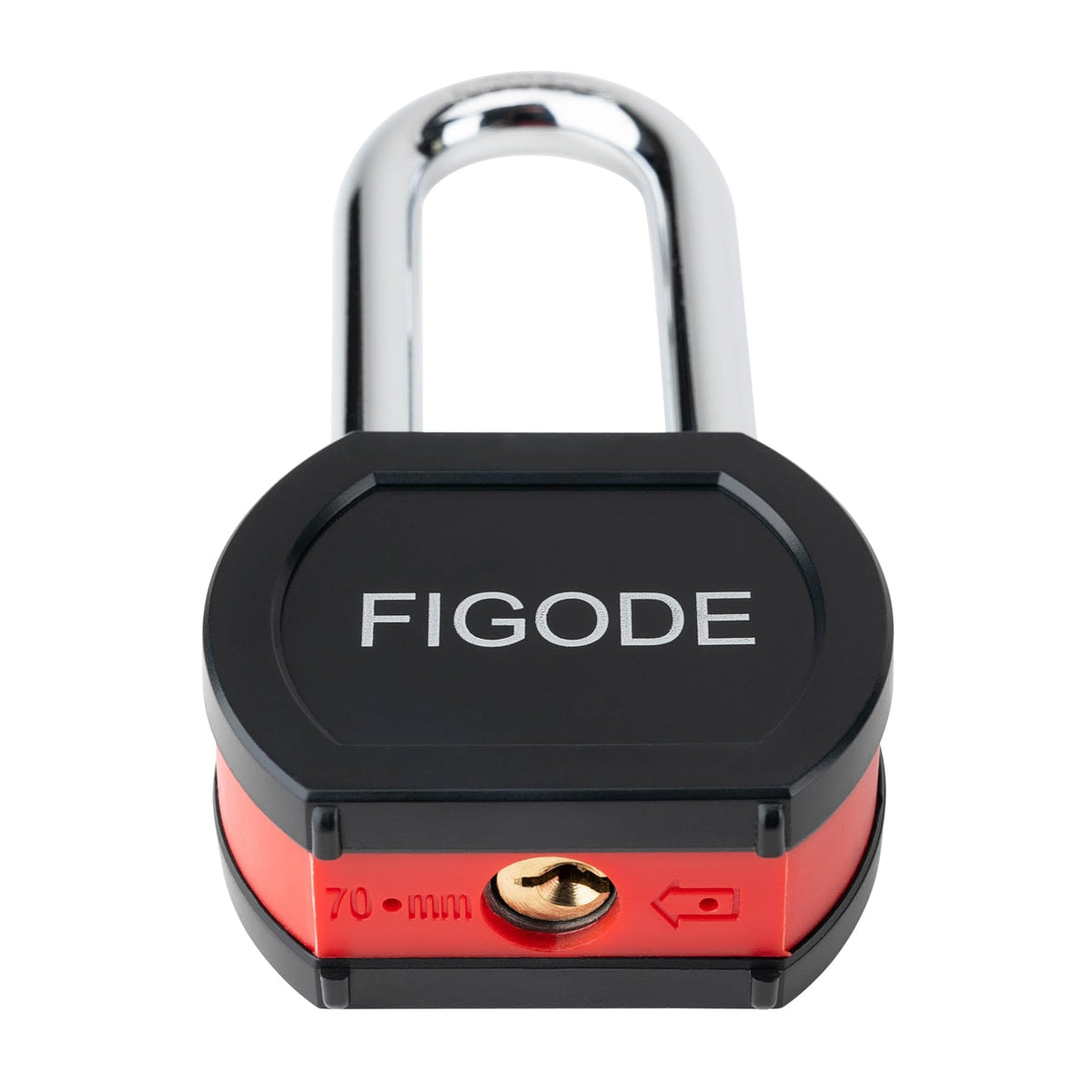 FIGODE® Large Sturdy Steel Locks with 4 Same Keys, Heavy Duty Padlock, 2-3/4" Wide, 2.7" Long Shackle Locks for Door, Gate, Storage, Fence, Shed, Latch. 2 Pack Keyed Alike