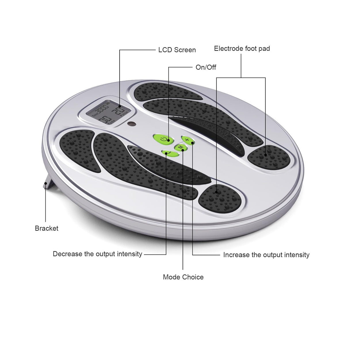 FDA Cleared - EMS Foot Massager for Neuropathy & Pain Relief, TENS Unit Foot Leg Stimulator for Circulation & Muscle Relaxation, Electric Feet Massager for Neuropathy, Gifts for Family Dad Mun Elder