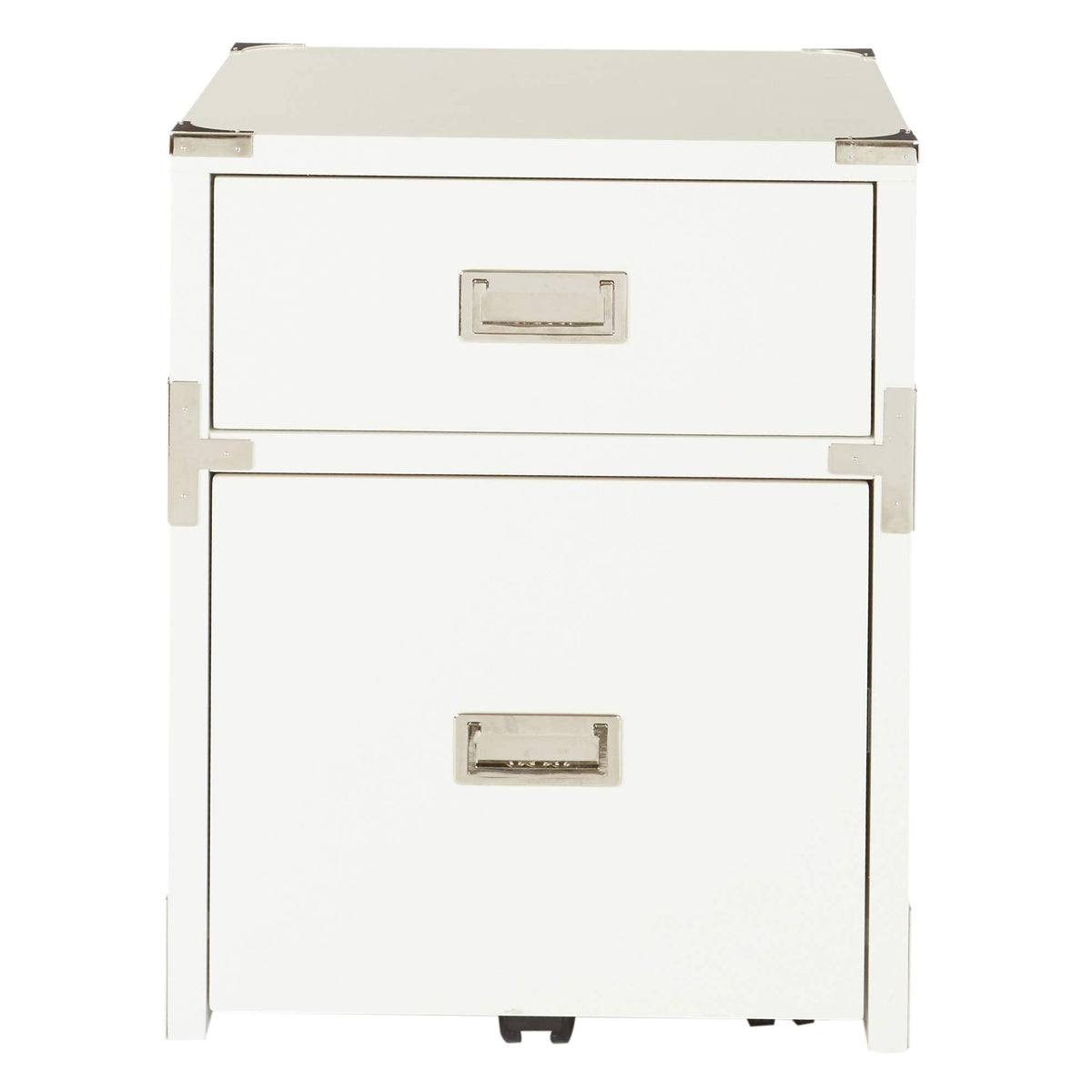 OSP Home Furnishings Wellington 2-Drawer File Cabinet, White