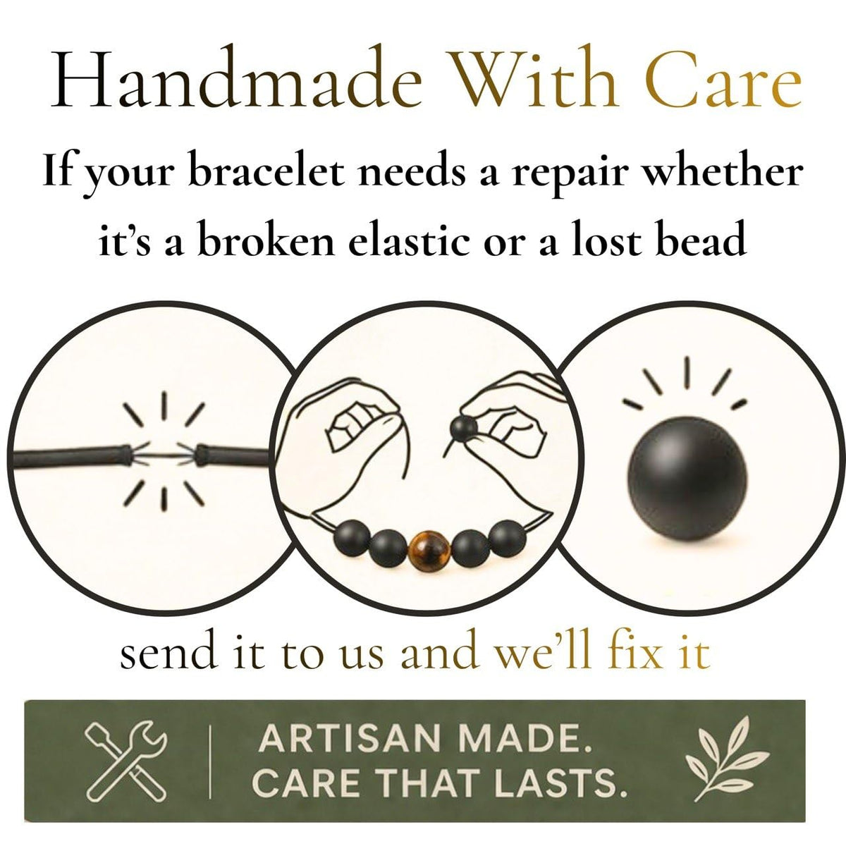 TEJO Natural Stone Beaded Bracelet – Handmade Energy Healing Bracelet for Men & Women, Yoga Chakra Jewelry Gift (Picasso Jasper Natural Stone Bracelet – for Women, 6.5 inches)