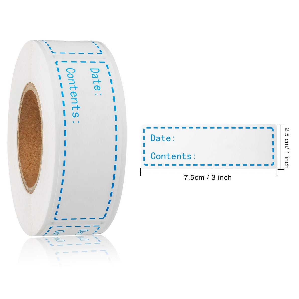 300 Pcs Removable Freezer Labels 1 x 3 Inch Food Storage Stickers Refrigerator Freezer Paper Label for Meal Prep Containers Easy Peel Off Design No Residue