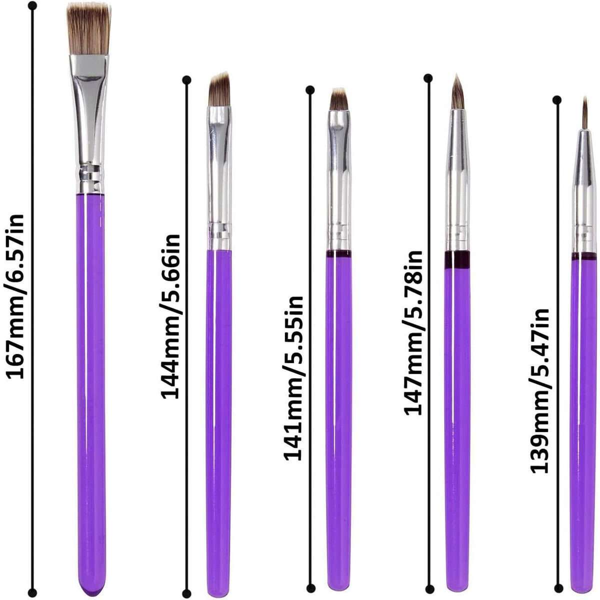 SUNTRADE 10 Pieces Cake Baking Brushes Food Paint Brush, for Cookie Chocolate Sugar Decoration Brushes Set with Fondant and Gum Paste Tool