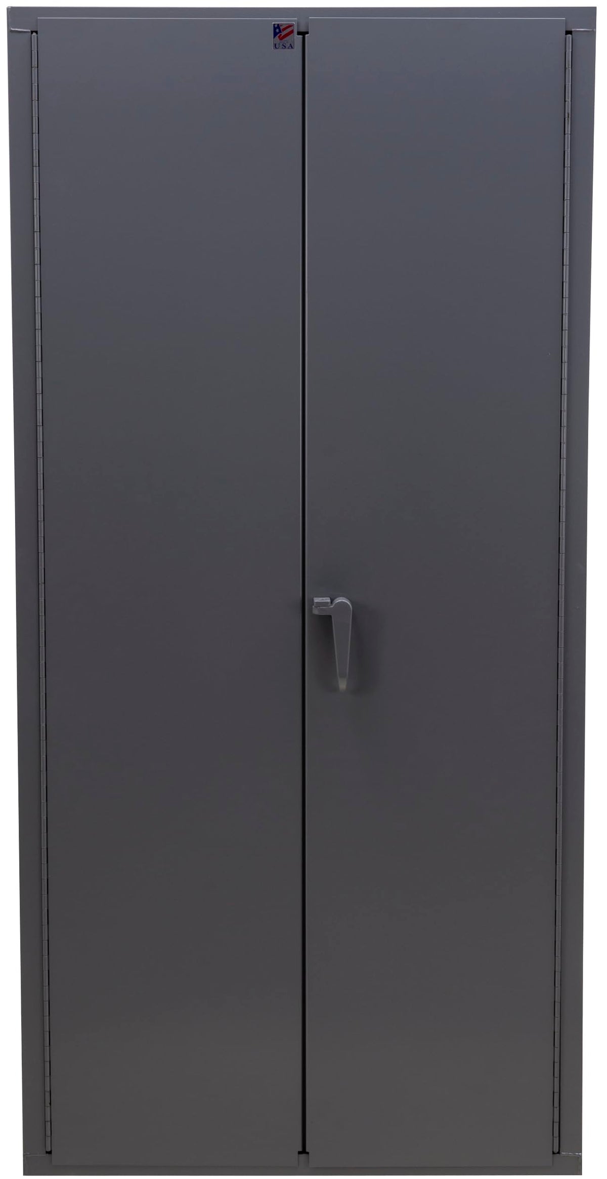 Jamco Extra Heavy Duty Steel Storage Cabinet with Solid Lockable Doors, 14-Gauge All-Welded Metal Cabinet, 4 Adjustable Shelves, 7,200 lbs Capacity, 24" D x 36" W x 74" H, Gray