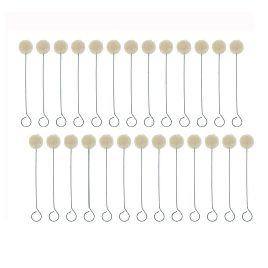 100 Pieces Wool Daubers Ball Brush Leather Dye Tool with Metal Handle for DIY Crafts Projects