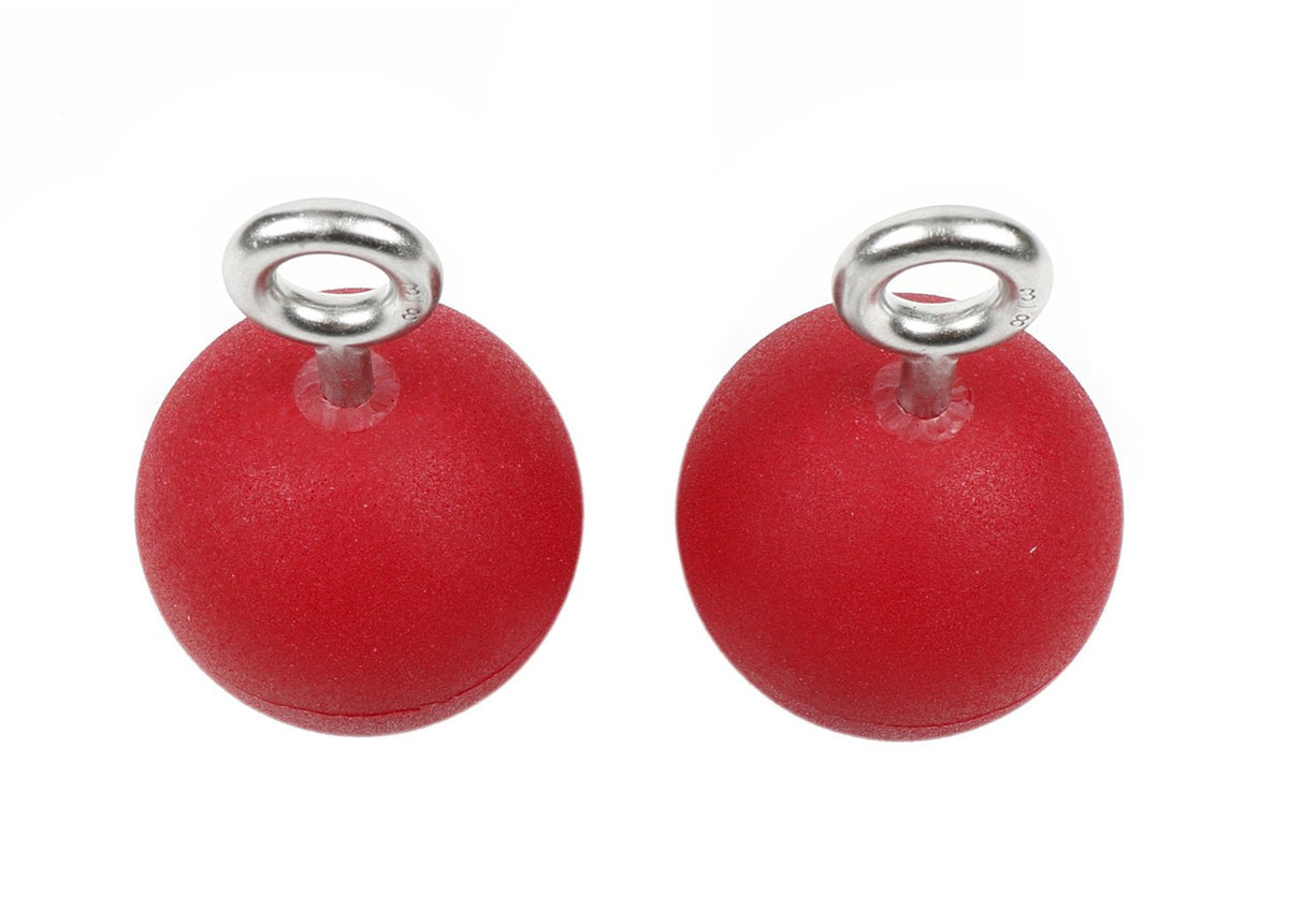 Atomik Climbing 3.5 inch Hanging Ninja Balls in Red for Grip and Strength Training as Seen on American Ninja Warrior
