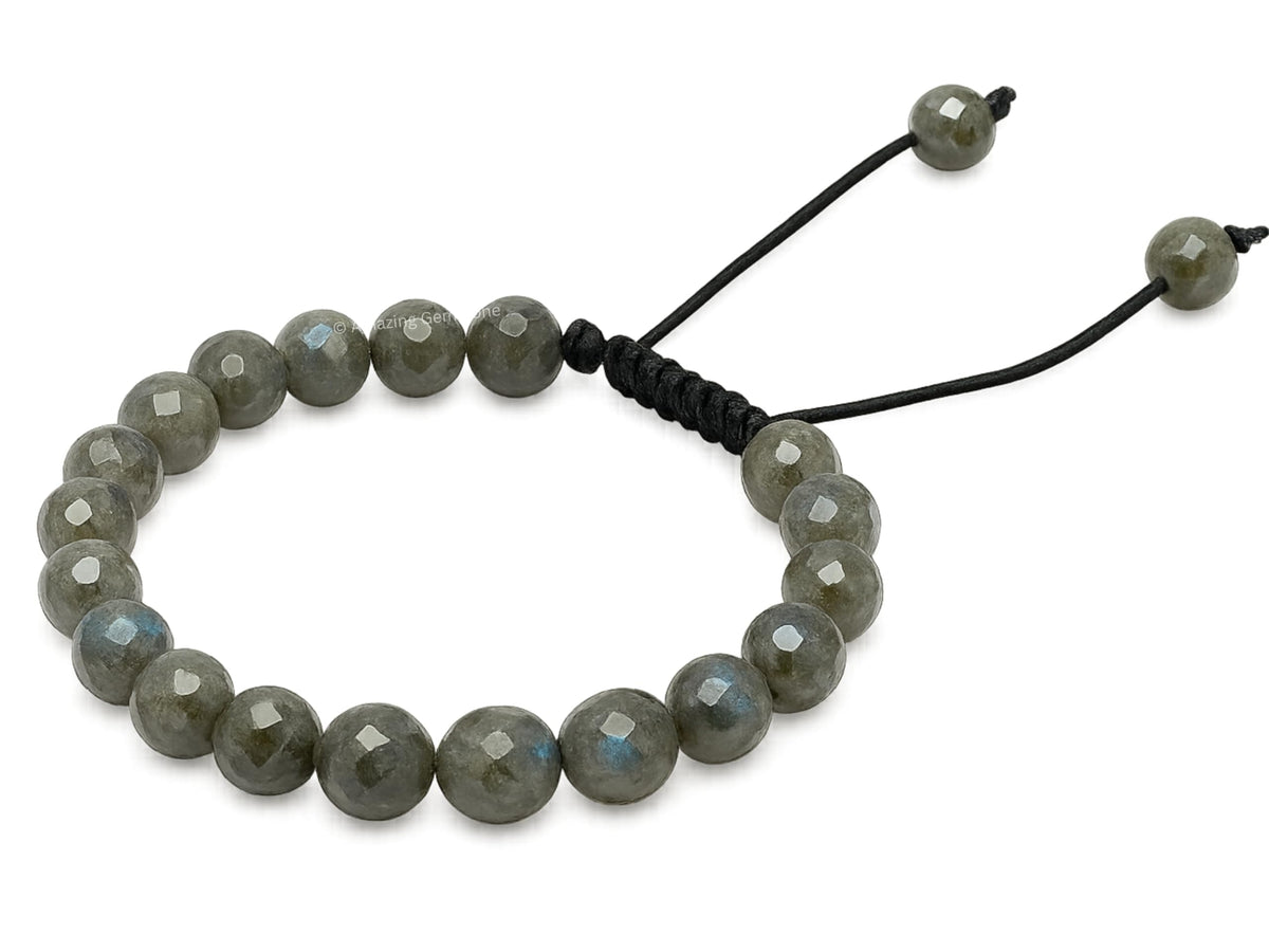 Amazing Gemstone Labradorite Bracelet for Women - Chakra Mens Bracelet Protection Crystals and Healing Stones - Blessing Bracelet Spiritual Meditation Gift Christmas Stocking