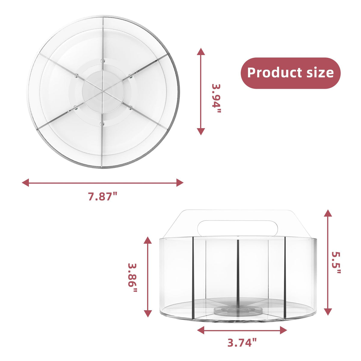 Absonic 250pcs Acrylic Pencil Holder Marker Organizer, 360-Degree Rotating Pen Holder, Crayon Organizers for Kids Pencil Organizer Caddy Art Supply Lazy Susan Organizer for Desk Home School Office