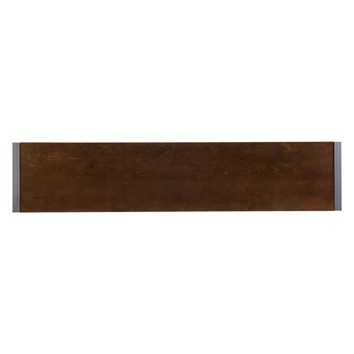 SEI Furniture - Holly & Martin Macen Console - Dark Tobacco with Gunmetal - Transitional Design, Brown Iron and Wood - Ideal for Entryway, Living Room (CM9912)