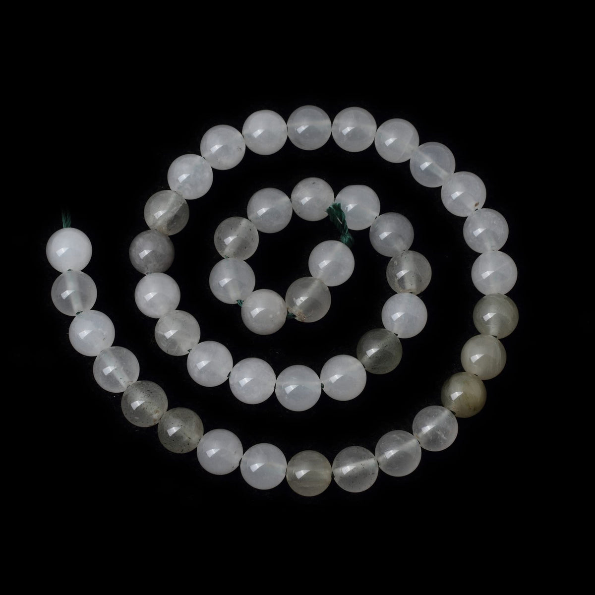 CHEAVIAN 45PCS 8mm Natural Light Green Ice Quartzite Crystal Round Loose Beads for Jewelry Making 1 Strand 15"
