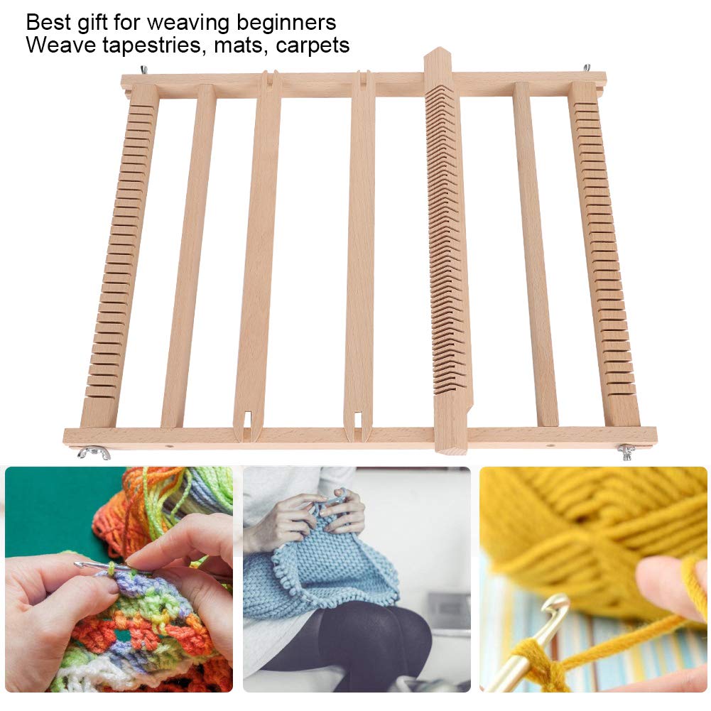 Ichiias DIY Weaving Loom, 45 X 35 X 2.2cm Weaving, Kits Set Weaving Looms for Mats Scarves Carpets Tapestries