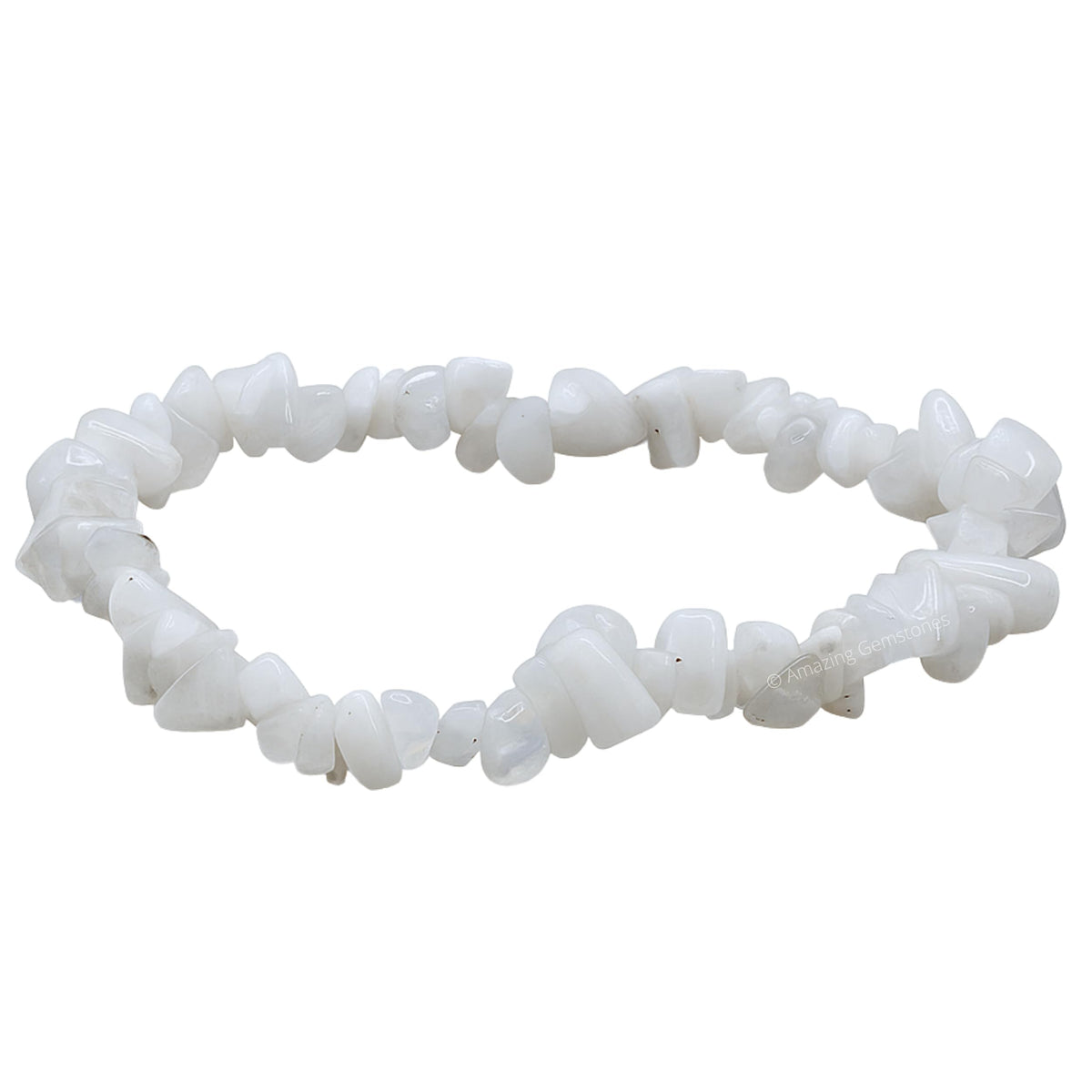 Amazing Gemstone Chips Bracelet (Rainbow Moonstone)