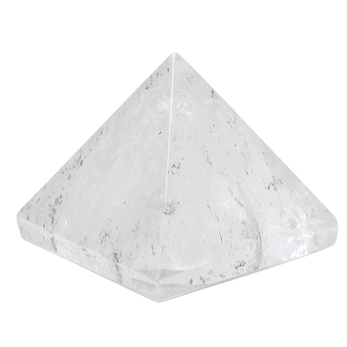 Amazing Gemstone Clear Quartz Pyramid Crystal Healing Stones - 1.5" Great Pyramid Figurine of Natural Stone Pyramid for Meditation, Reiki, Chakra Balancing and Crystal Pyramids Grid