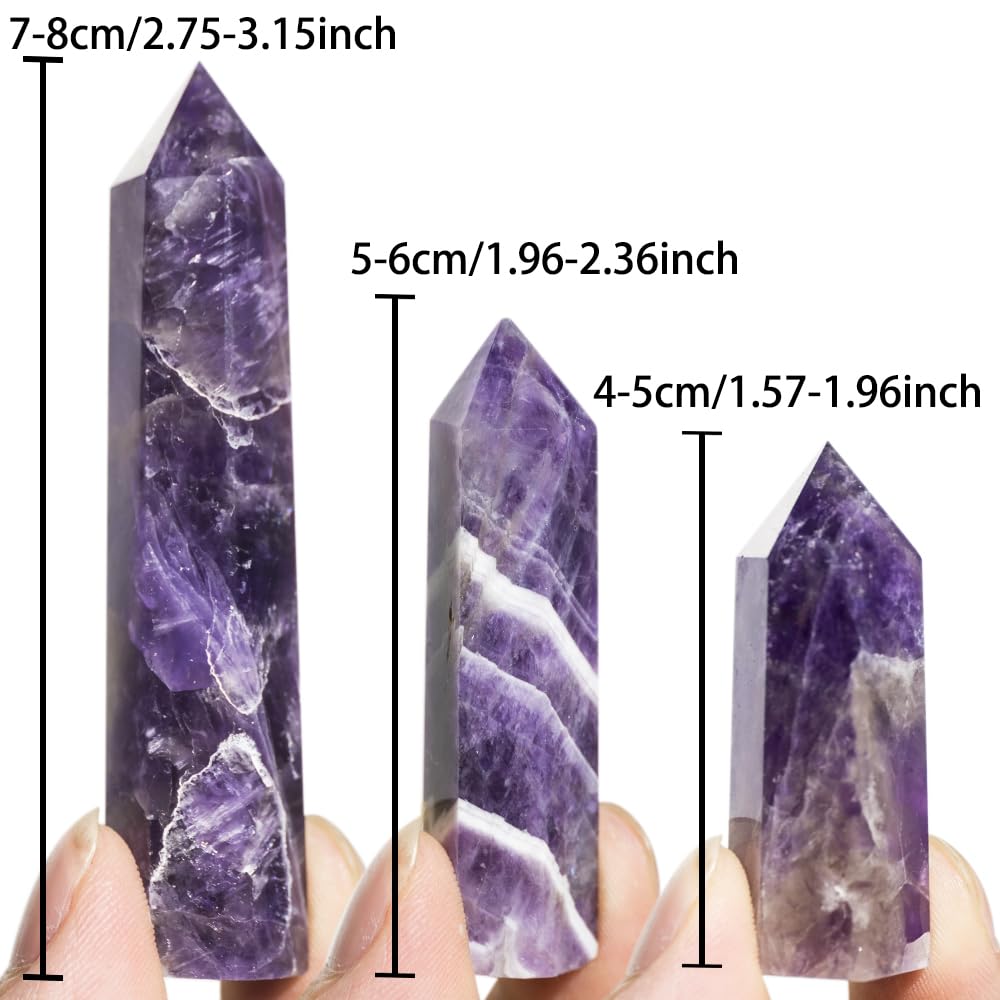 Natural Stone and Crystals Point Wand Reiki Healing Stone Rose Quartz Amethyst Home Decor Mineral Stones Crafts Crystal Amethyst Point 4-5cm 10pc
