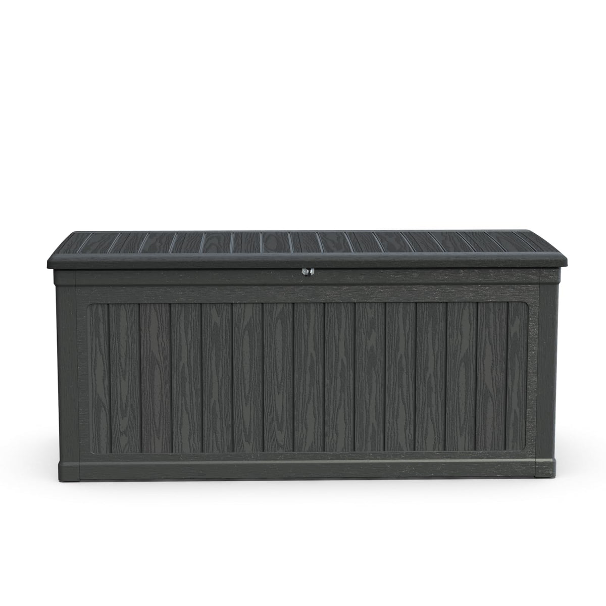 KCSWKJ Large Outdoor Storage Deck Box for Patio Furniture, Outdoor Cushions, Garden Tools and Sports/Pools Equipment, Waterproof Resin, Lockable, Black