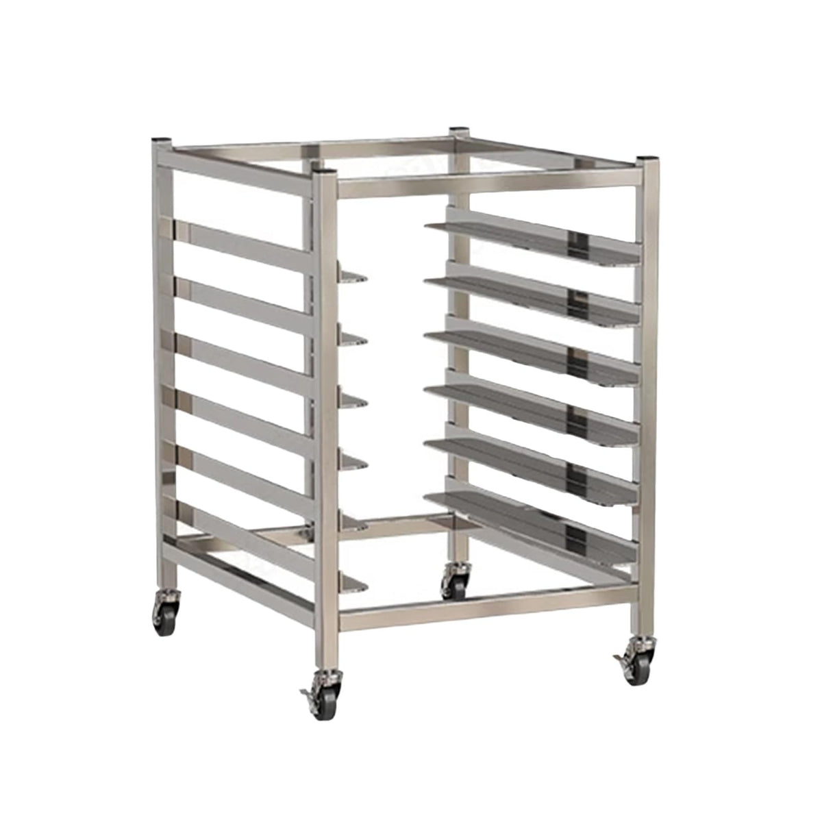 DUHTFCY 6-Tier Rolling Bread Pan Rack - 3.5-Inch Spacing, Commercial Baking Sheet Cooling Cart with Open Shelves for Home & Business