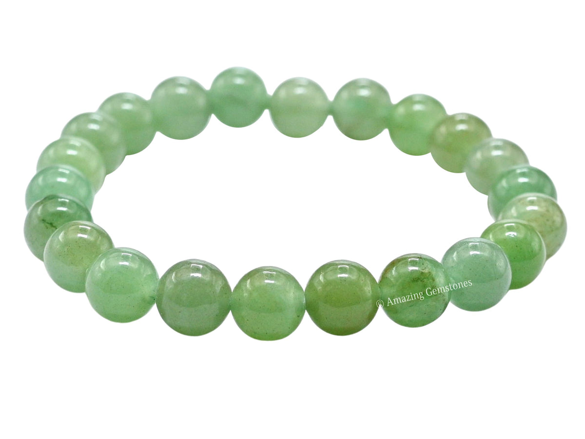 Amazing Gemstone Crystal Bracelet for Women Men's Gifts - Protection Healing Crystal Bracelet - 8mm Gemstone Beaded Stretchable Bracelet Pulseras Para Hombres Mujer Stocking Stuffers Mothers Day Gift (Green Aventurine)