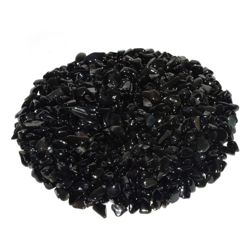 Natural Rainbow Obsidian Polished Chips Crushed Tumbled Stone Crystal Healing Embellishments 100 grams