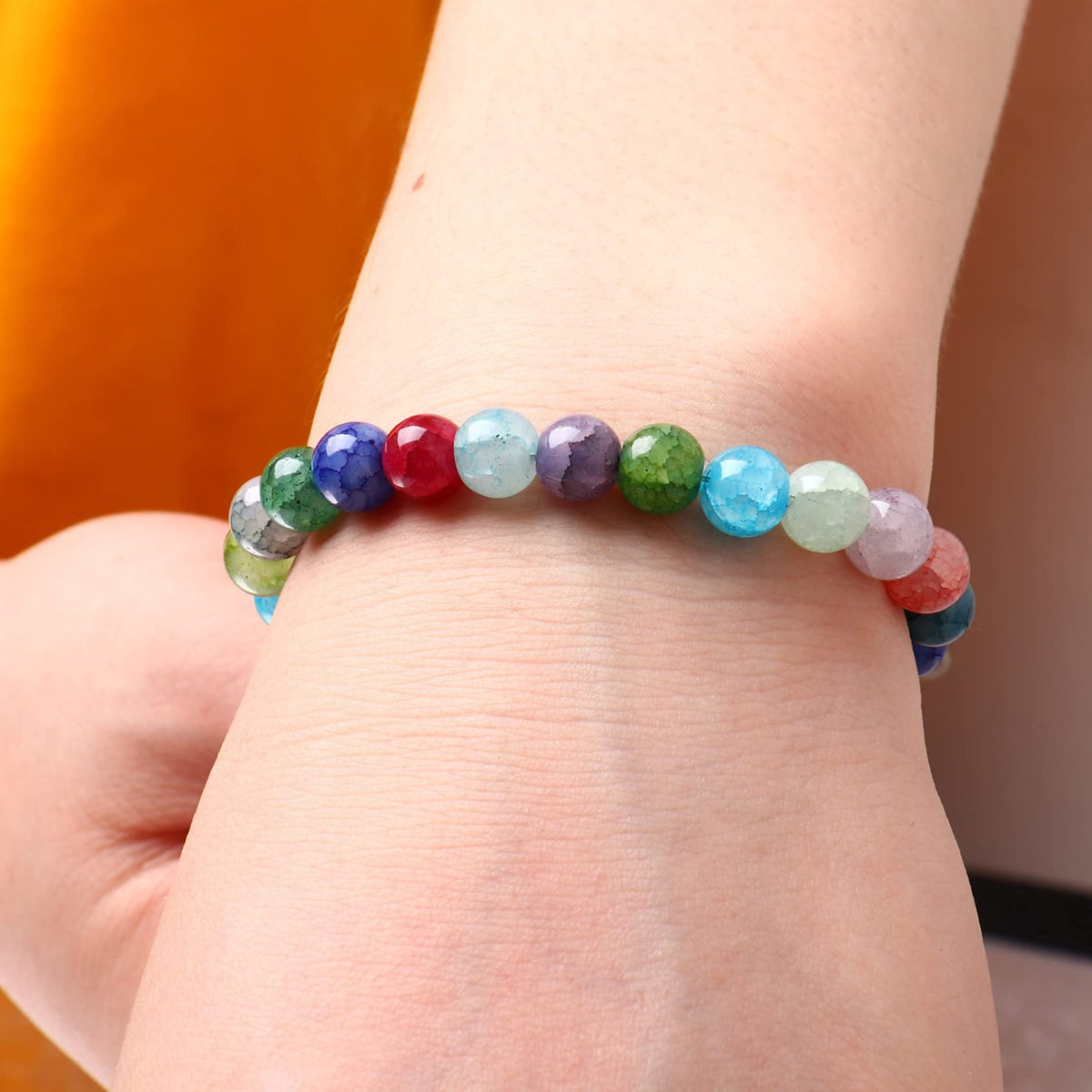 Cadikez 160PCS Natural Stone Beads 10MM Smooth Round Agate Gemstone Beads Spacer Beading Colorful Loose Beads Charms for DIY Bracelet Necklace Earrings Jewelry Making