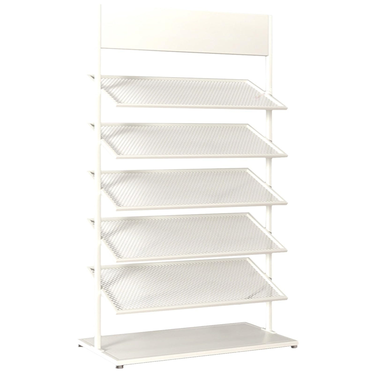 Metal Floor Tile Display Stand, Large Wooden Sample Holder, Multi-Layer Porcelain & Ceramic Tile Rack, Strong Load-Bearing Floor-Standing Shelf for Craft Shows - White, Versatile & Durable