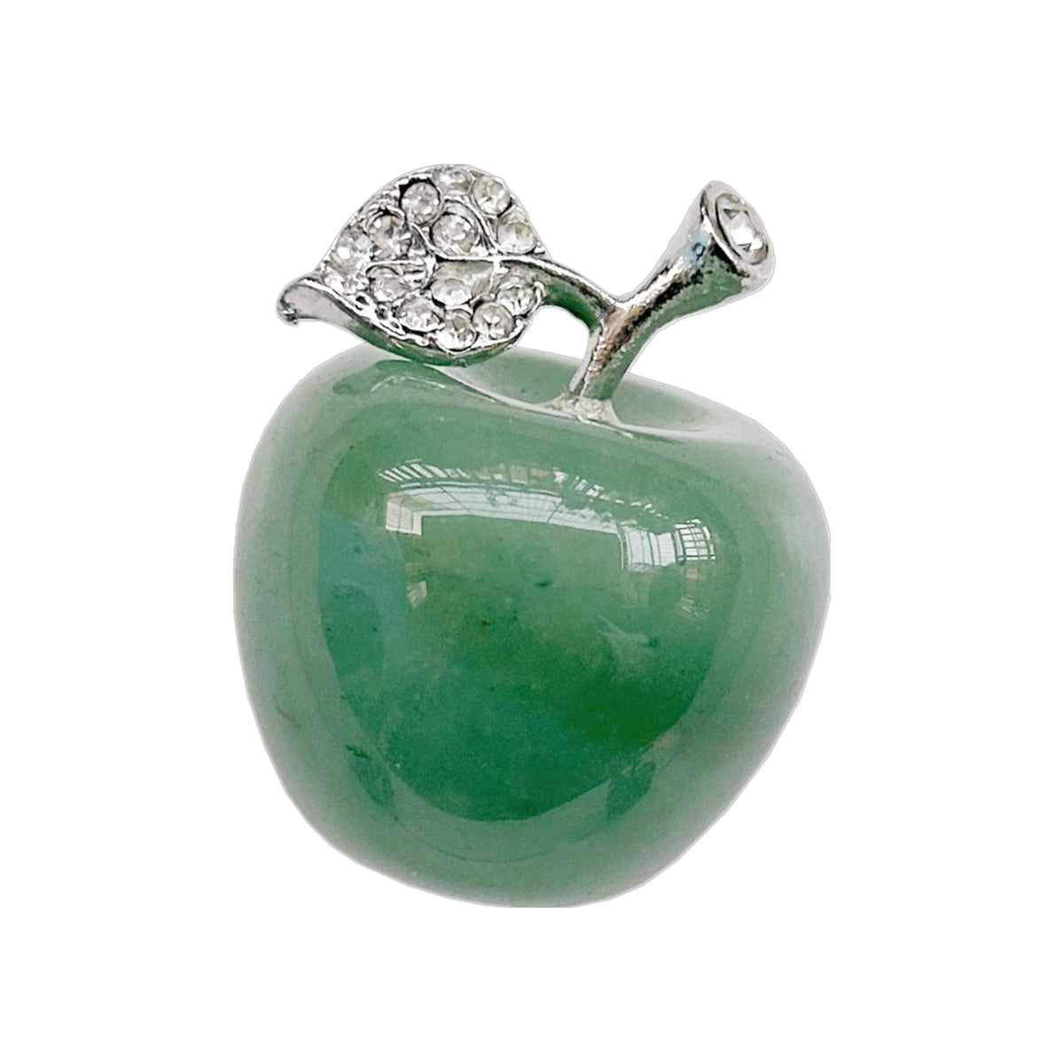 Sunshcat Natural Green Aventurine 1.18 Inchs Apple Crystal and Healing Stone Statues,Room Decoration Christmas Decorations Thanksgiving Gifts Office Gifts Collectibles