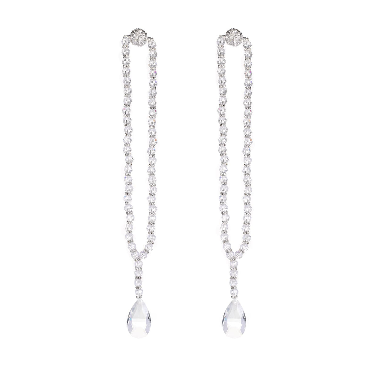 SUQ I OME 1 Pair of Luxury Crystal Beaded Magnetic Curtain Tieback and Holdback Curtain Clips Curtain Buckle Curtain Holder Blingbling Curtain Holdbacks for Drapes,Crystal