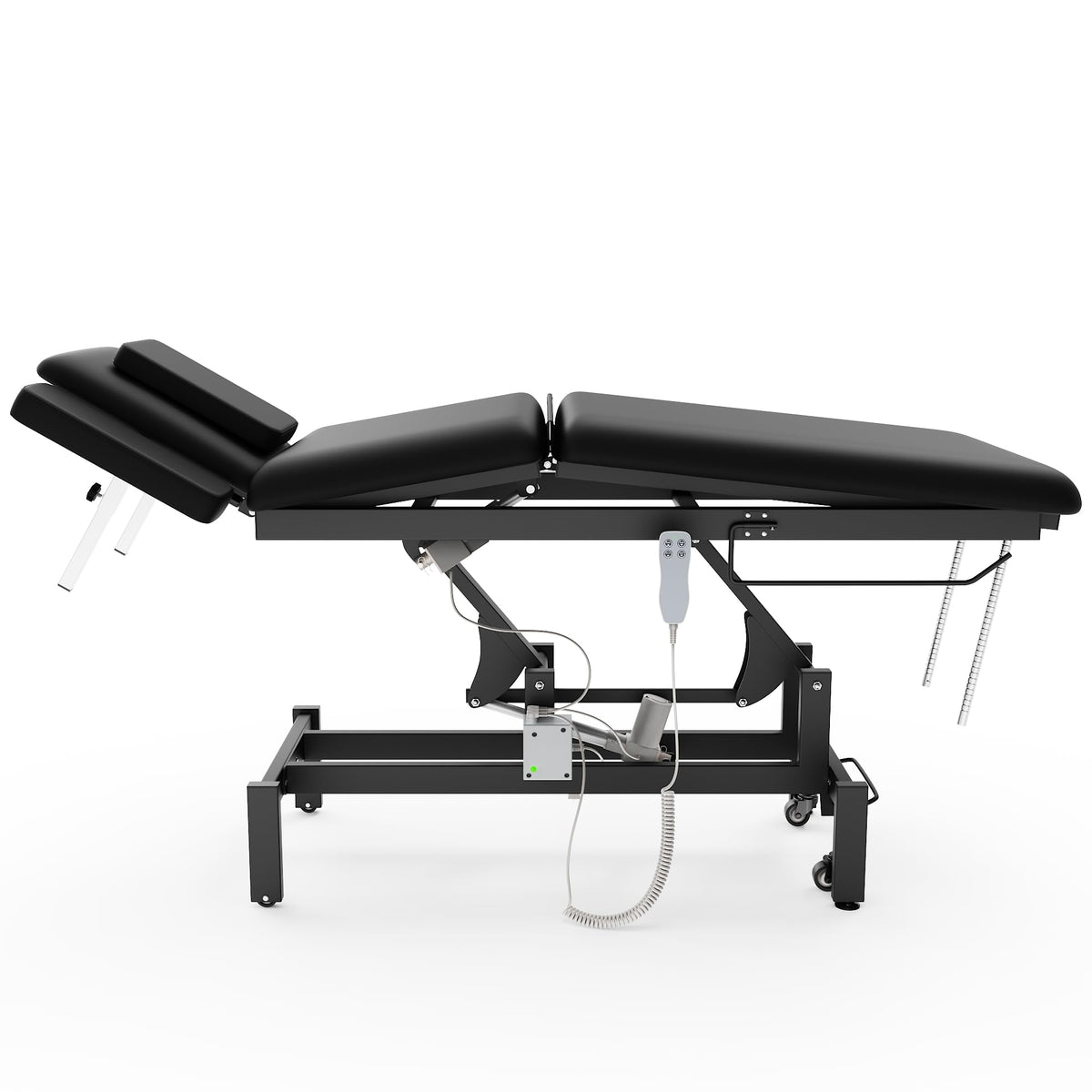 Dolonm 2 Motors Electric Massage Table, Hydraulic Electric Lift Adjustable Waist and Height Lifting Functions for Treatment, Physical Therapy, Spinal Massage, Facial Spa, Waxing, Tattooing - Black