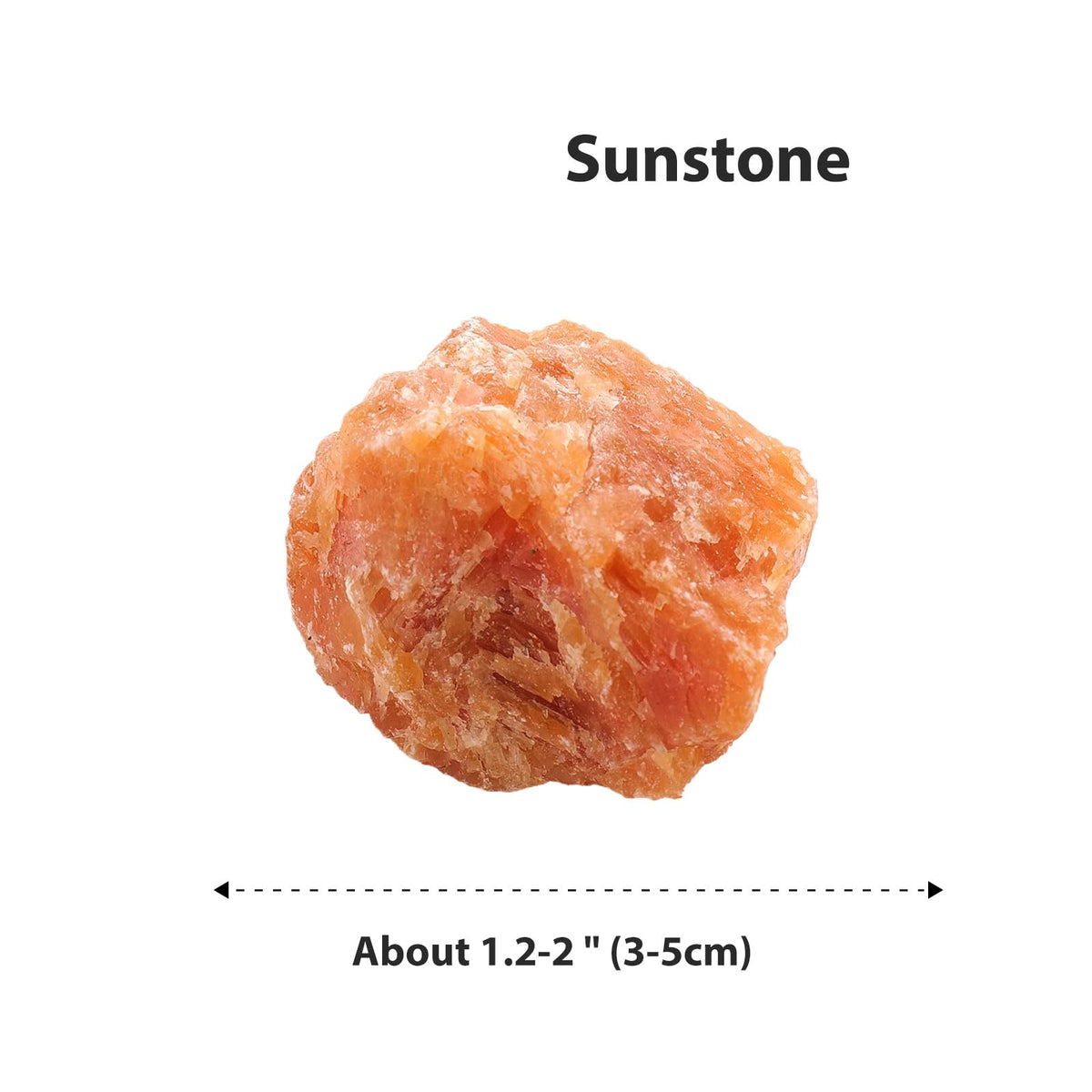 Apengshi Sunstone Raw Crystals Natural Crystal and Healing Stones Rough Rocks Reiki Chakra Fountain Home Garden Decor Yoga Meditation DIY Stone 1.2-2''