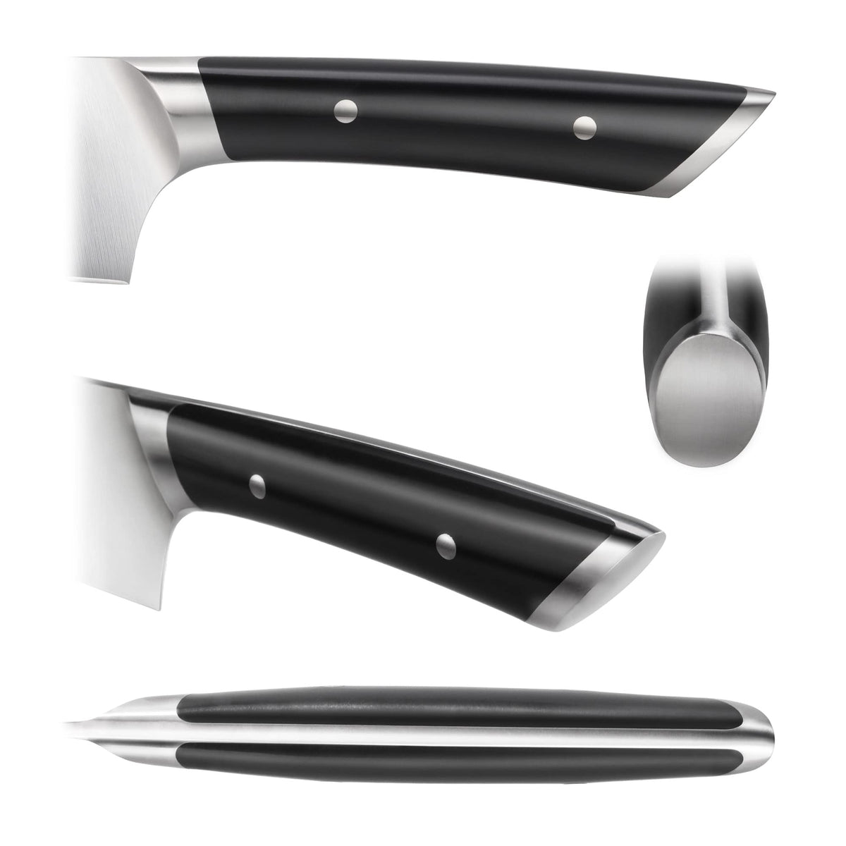 Cangshan HELENA Series German Steel Forged BBQ Knife Set (Black, 9-Piece Bag Set)
