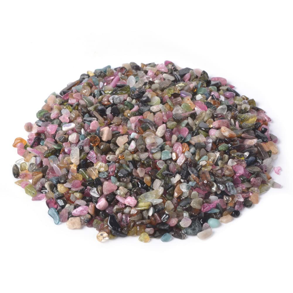 Natural Multicolor Tourmaline Polished Chips Crushed Tumbled Stone Crystal Healing Embellishments 100 grams