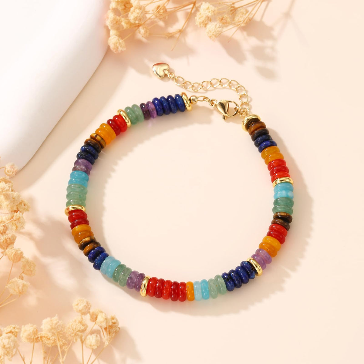 Korotho Chakra Bracelet for Women, Crystals and Healing Stones Crystal Bracelet Anxiety Relief Items Gifts 7 Chakra Bracelets Pulseras Para Mujer Spiritual Bracelets for Women Trendy
