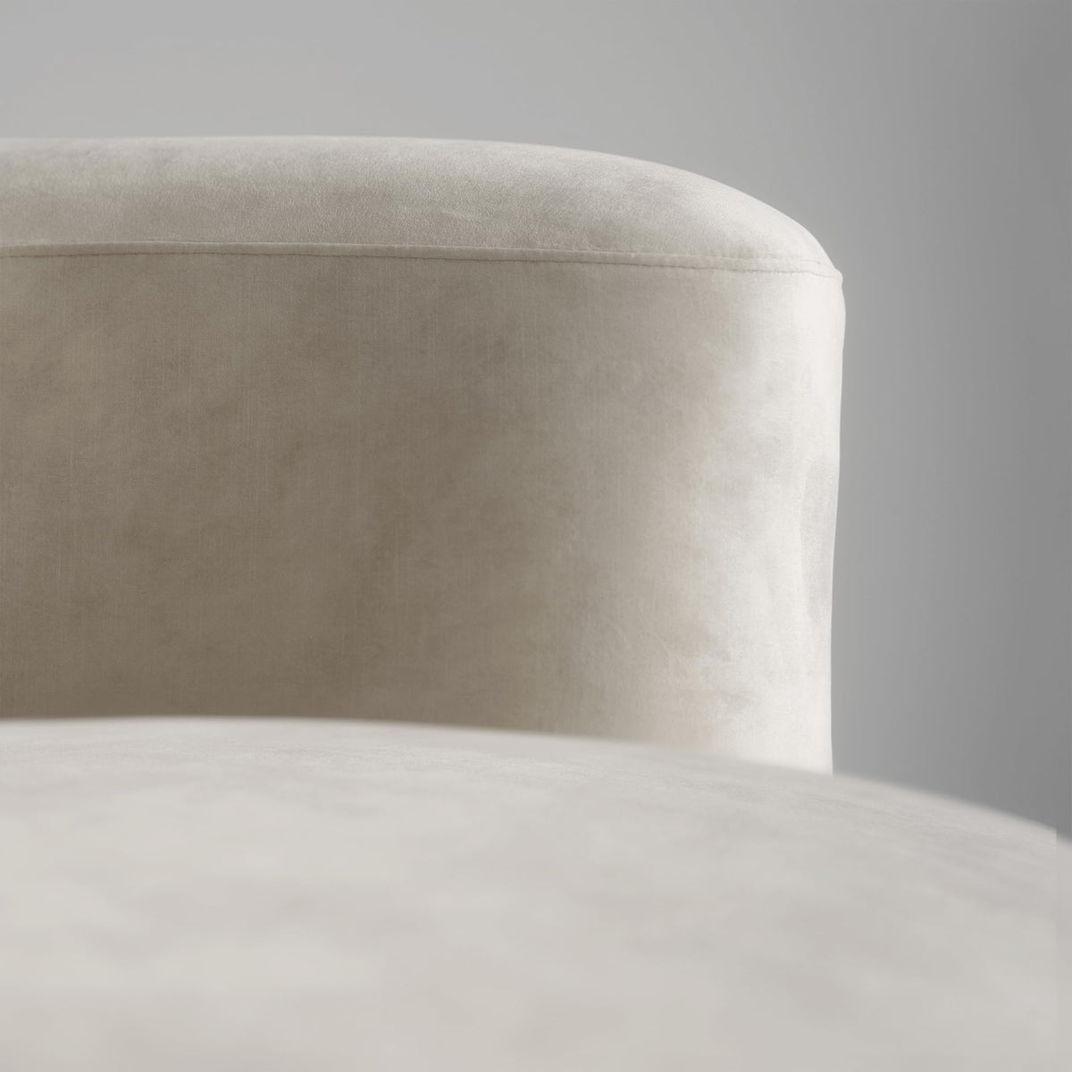 Acanva Luxury Modern Tight Curved Back Velvet Sofa, Minimalist Style Comfy Couch for Living Room Apartment Reception Space, Cream Single Chair Set of 2