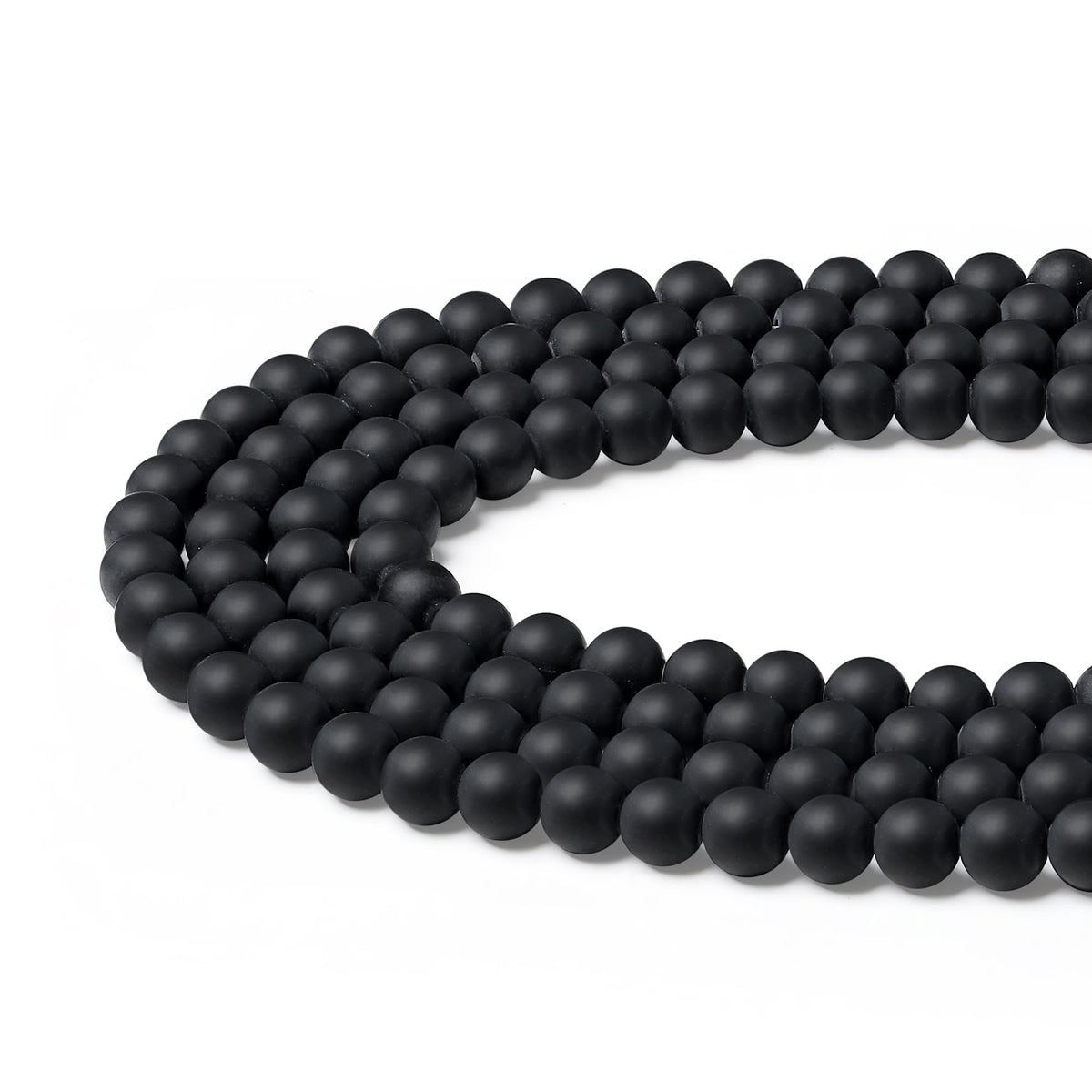 NUKAYAI Natural Matte Black Obsidian Beads 100Pcs 8mm Crystal Beads Loose DIY Round Stone Bead for Bracelet Necklace Earrings Making