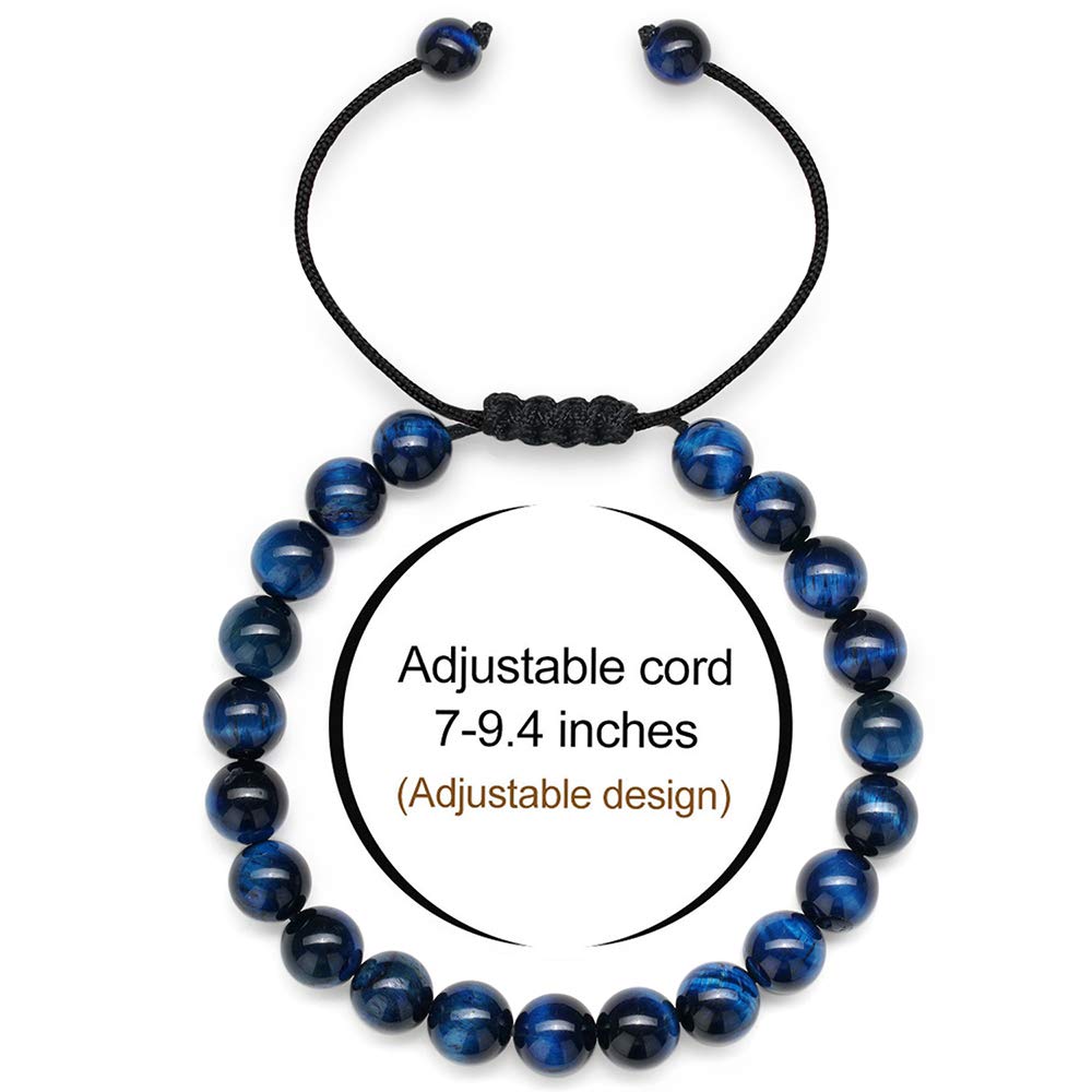 M MOOHAM Unique Gifts for Men Bracelets - Lava Rock Tiger Eye Bracelets Men Who Want Nothing Birthday Gifts for Boyfriend Teen Boys